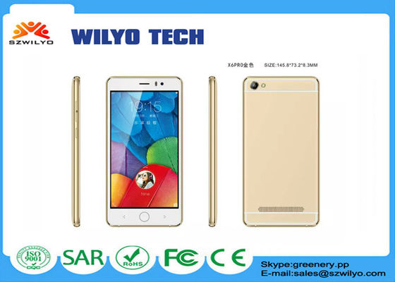 WX6 5,0 parte superior 10 5 ósmio duplo do andróide 4,4 do núcleo do ouro dos Smartphones QHD da polegada